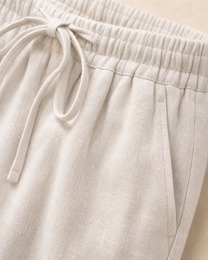 The Riviera Linen-Blend Drawstring Trouser