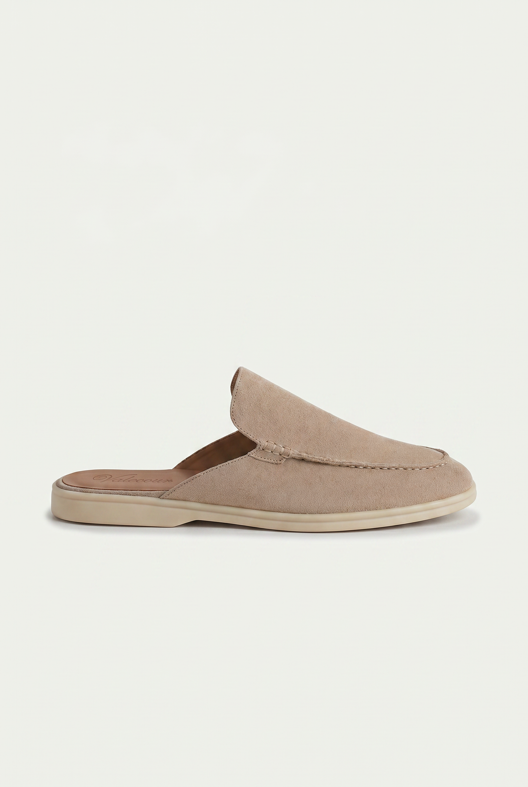 The Soriano Milano Suede Mule — Light Gray