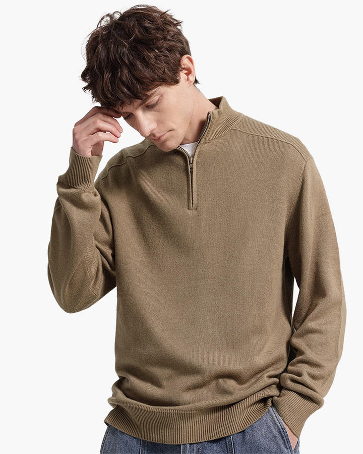 The Soriano Merino Wool Zip Up