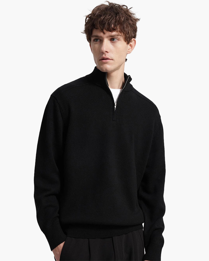 The Soriano Merino Wool Zip Up
