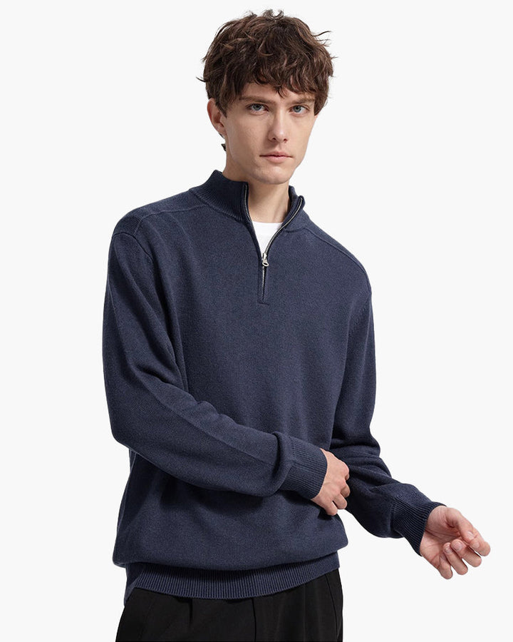 The Soriano Merino Wool Zip Up