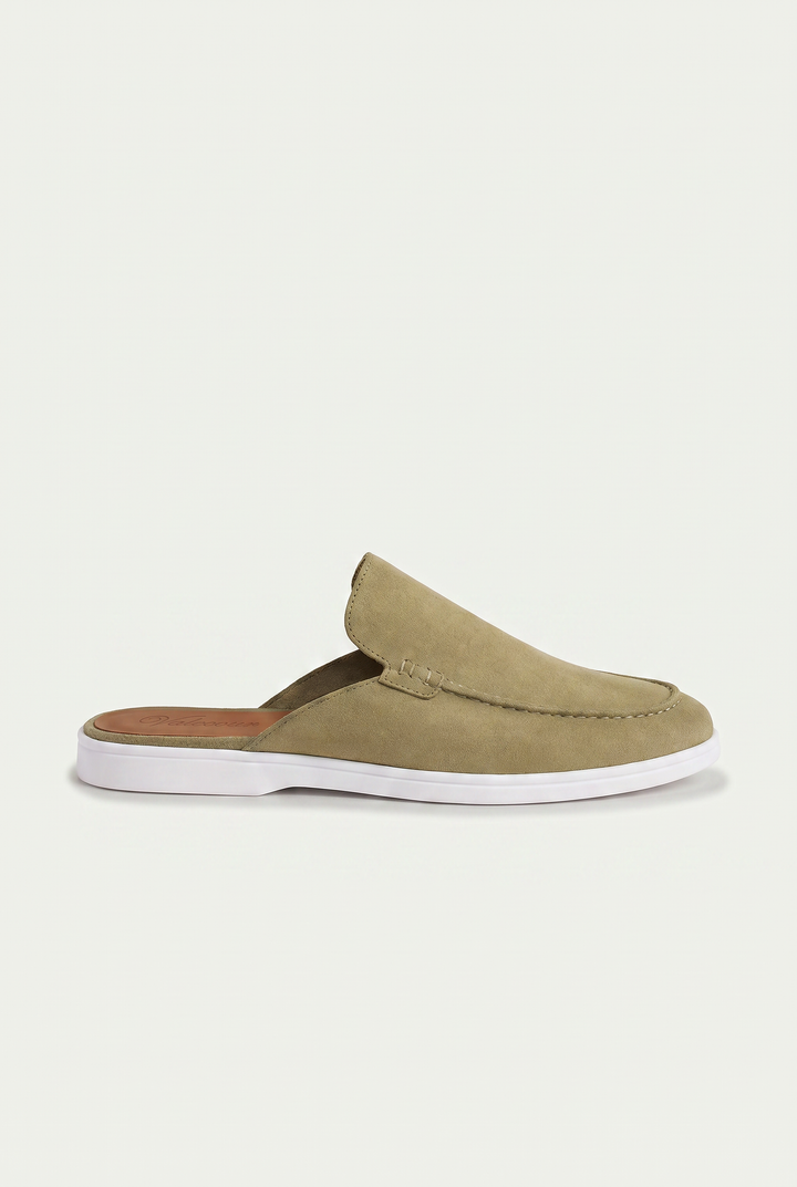 The Soriano Milano Suede Mule — Olive