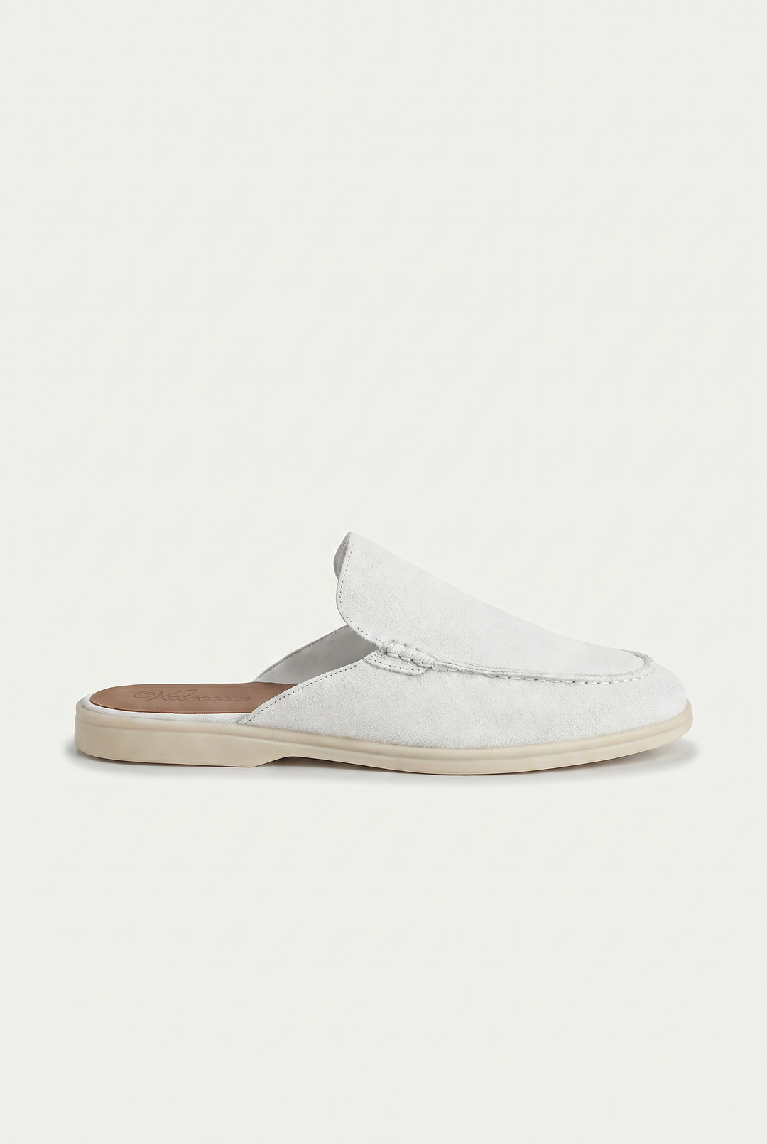 The Soriano Milano Suede Mule — White