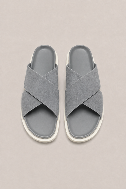 Soriano Crossover Slide Silver Gray
