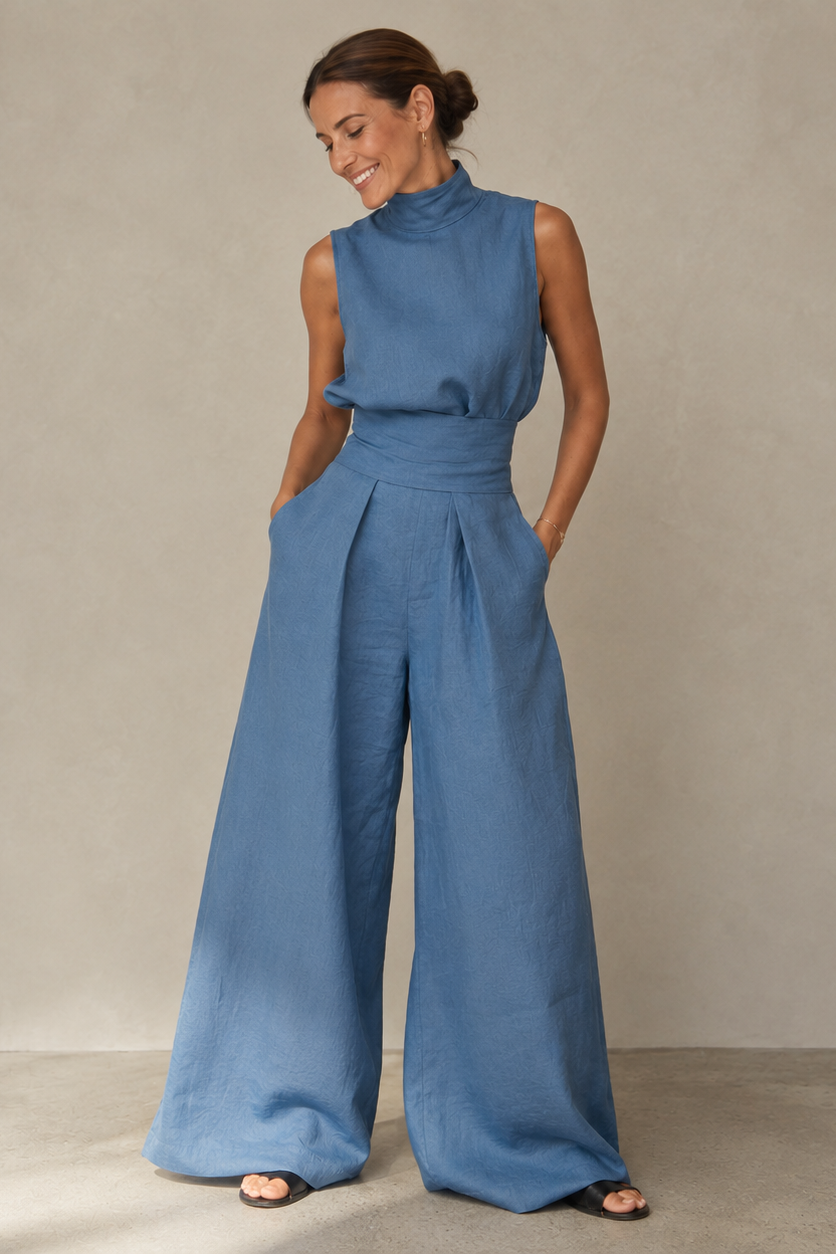 The Portofino Jumpsuit in Navy