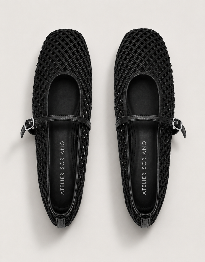 The Soriano Woven Mesh Ballet Flat