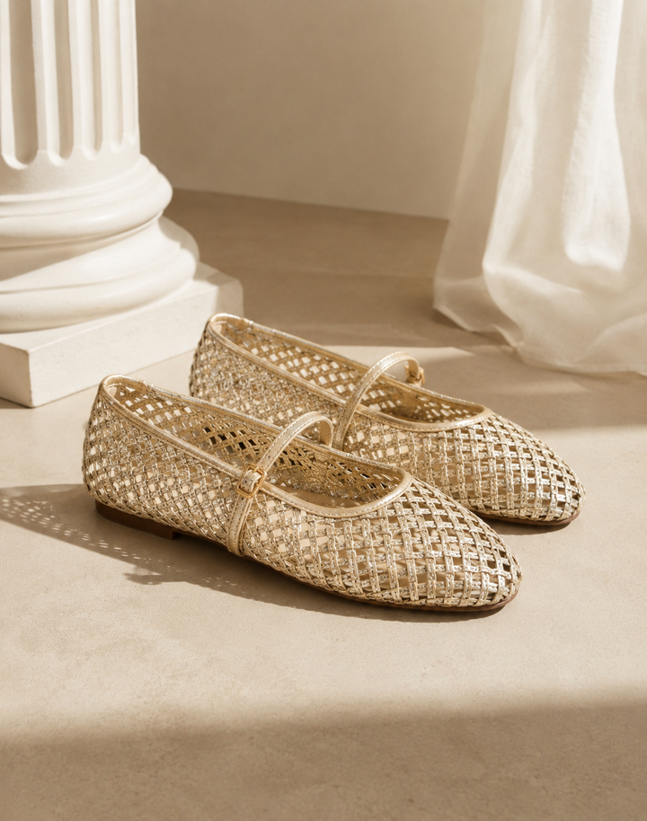 The Soriano Woven Mesh Ballet Flat