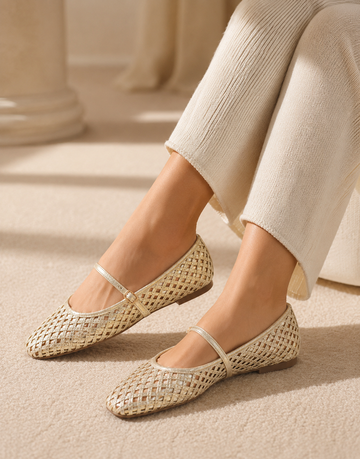 The Soriano Woven Mesh Ballet Flat