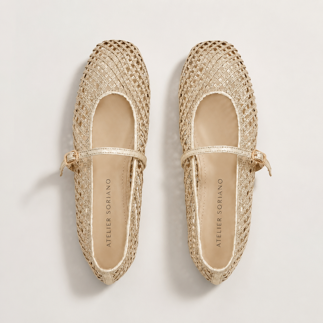 The Soriano Woven Mesh Ballet Flat