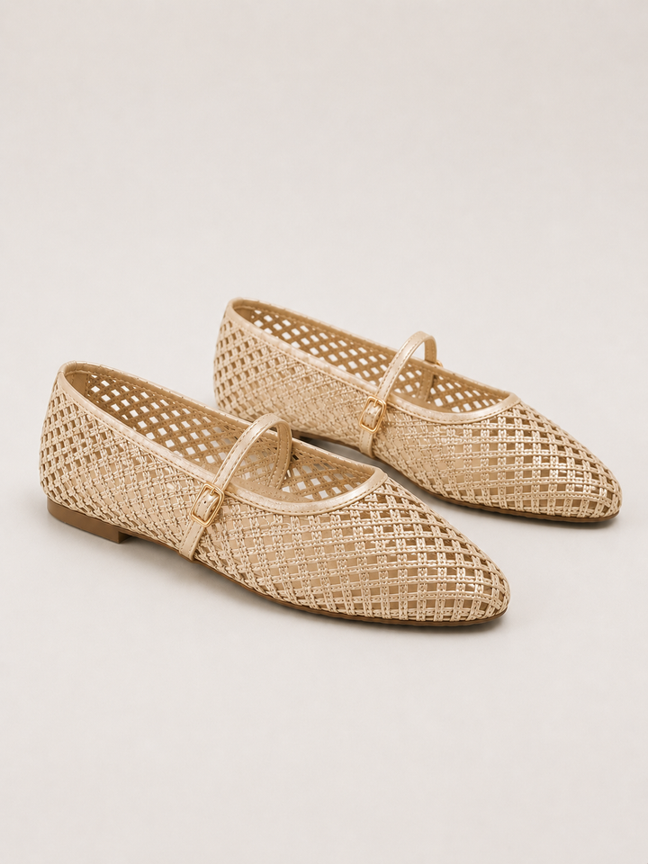 The Soriano Woven Mesh Ballet Flat