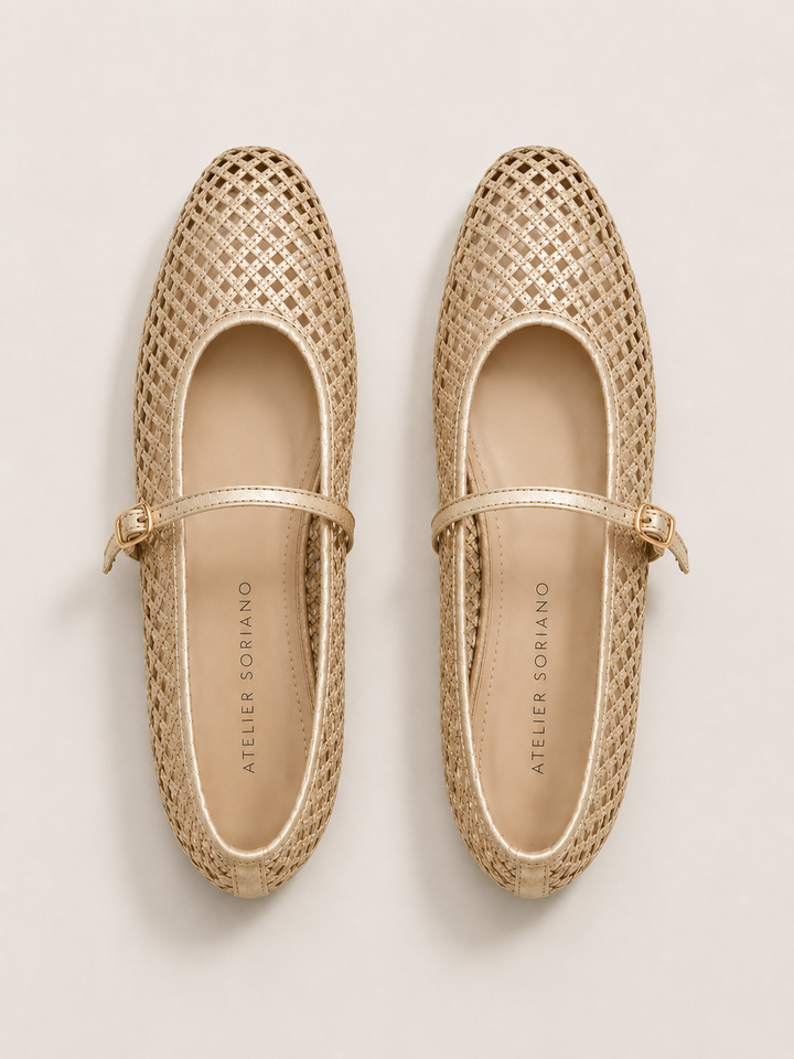 The Soriano Woven Mesh Ballet Flat