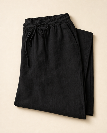 The Riviera Linen-Blend Drawstring Trouser