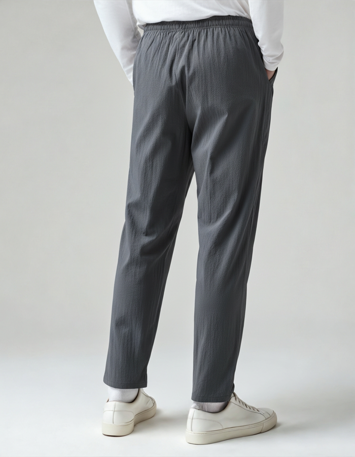 The Soriano Linen Pantalon - Green - Detail