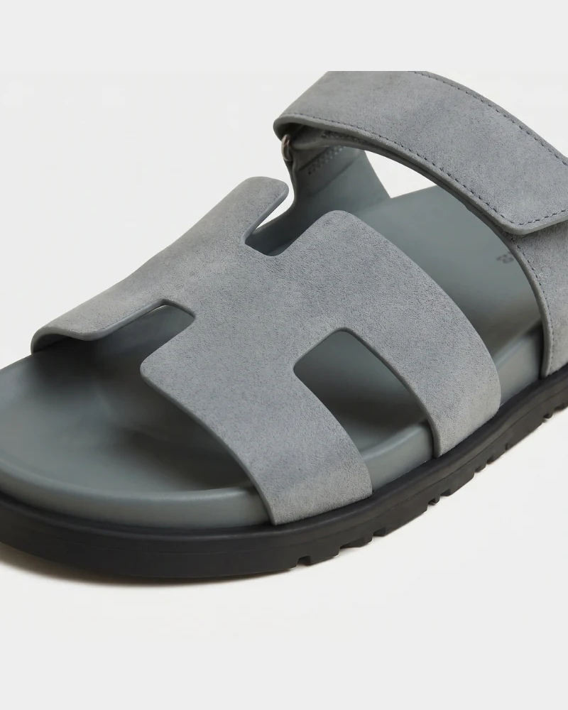 Soriano Taormina Suede Sandal Pietra