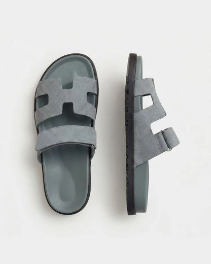 Soriano Taormina Suede Sandal Pietra