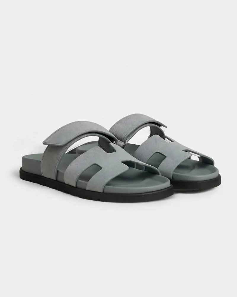 Soriano Taormina Suede Sandal Pietra