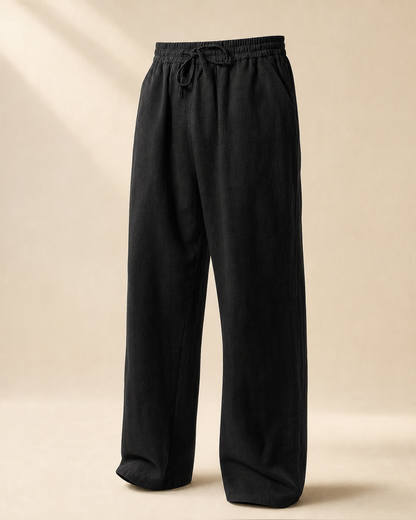 The Riviera Linen-Blend Drawstring Trouser