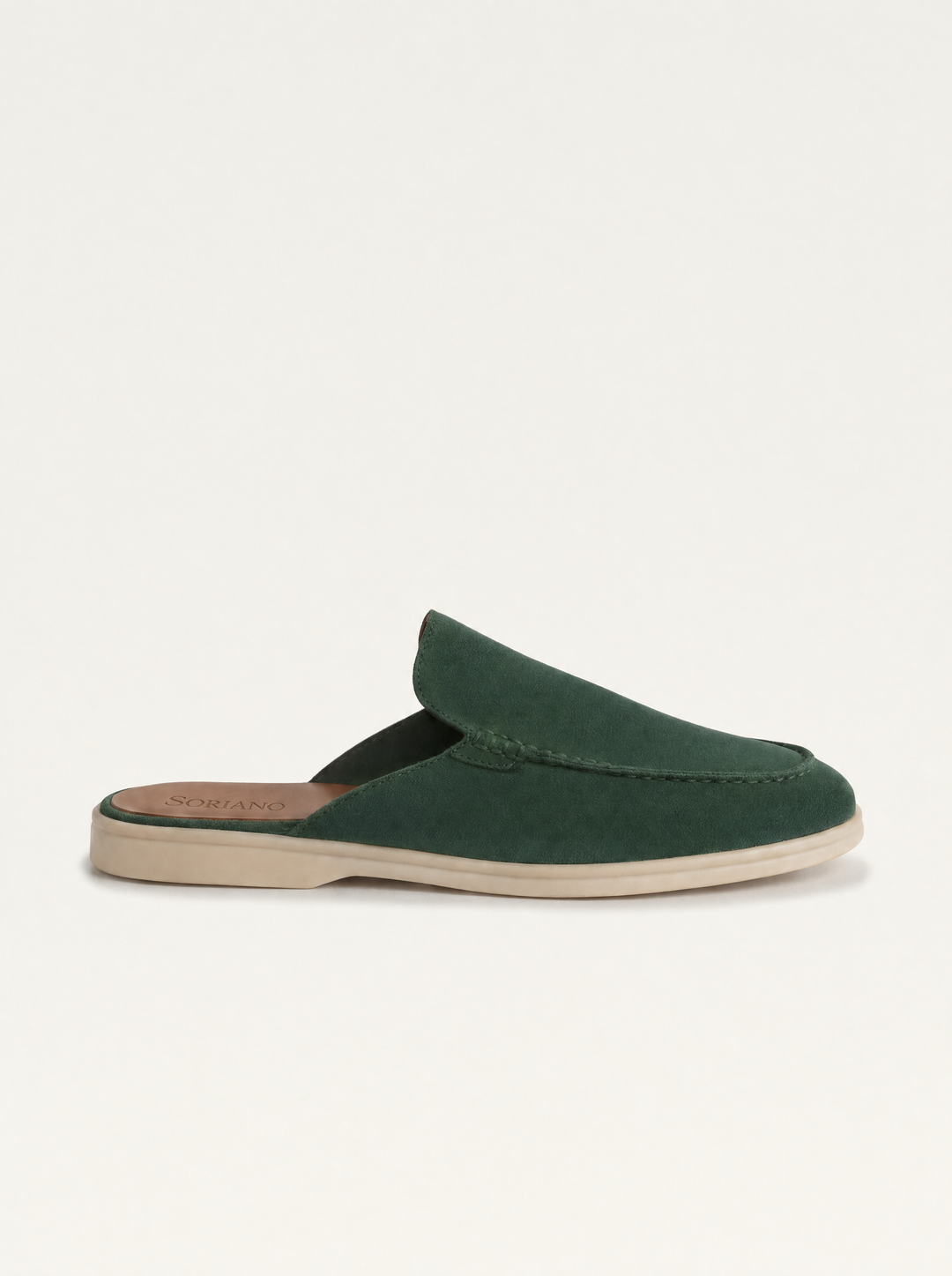 The Soriano Milano Suede Mule — Forest Green