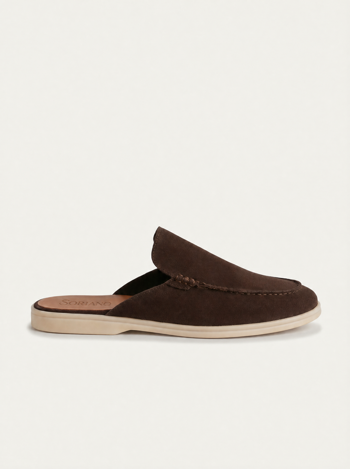 The Soriano Milano Suede Mule — Brown