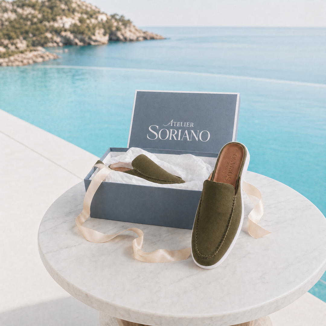 The Soriano Milano Suede Mule — Sage