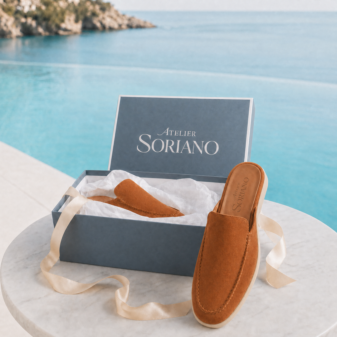The Soriano Milano Suede Mule — Tan