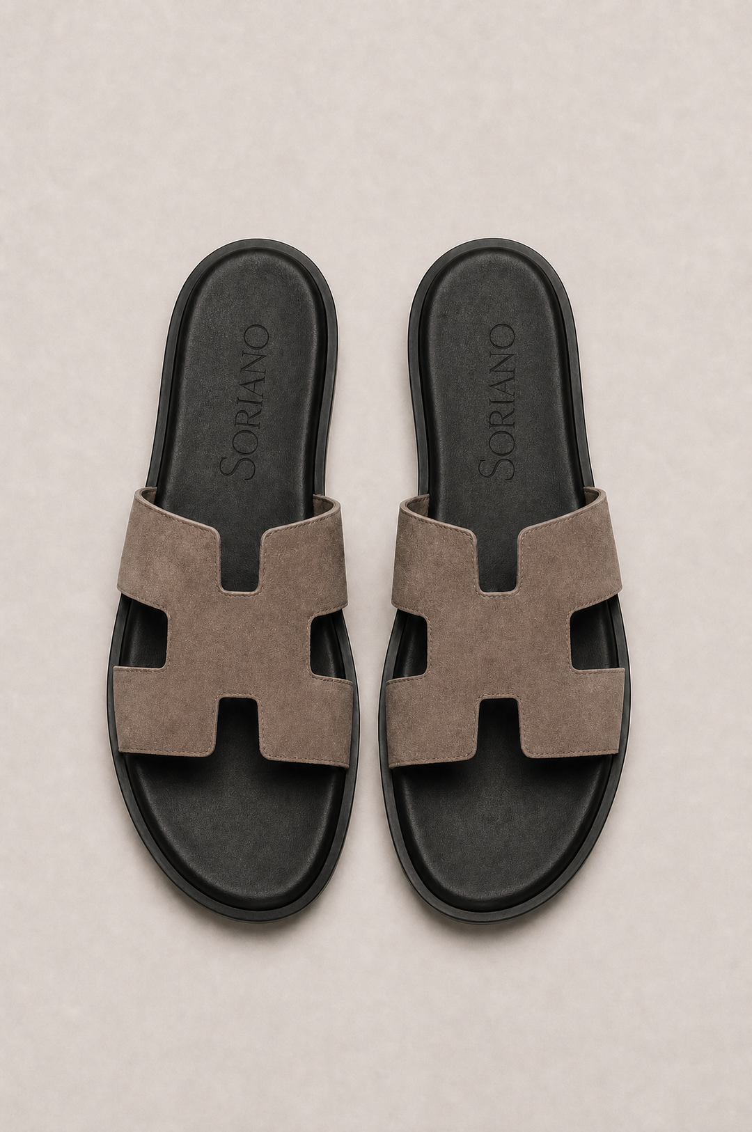 The Soriano Suede Sandal Taupe