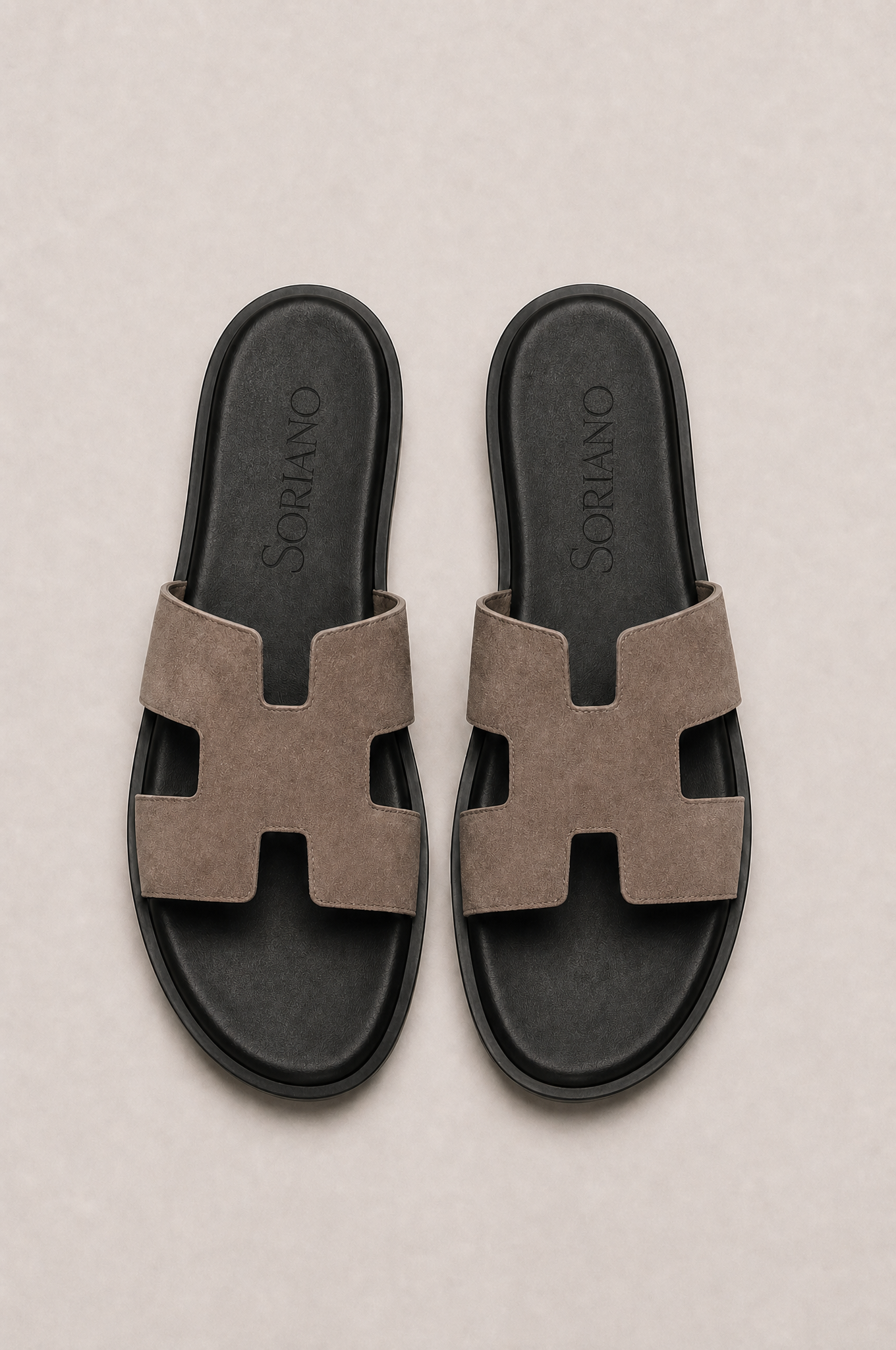 The Soriano Suede Sandal Taupe