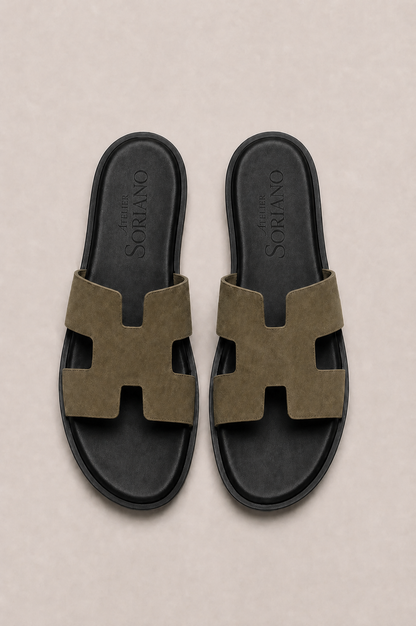 The Soriano Suede Sandal Olive