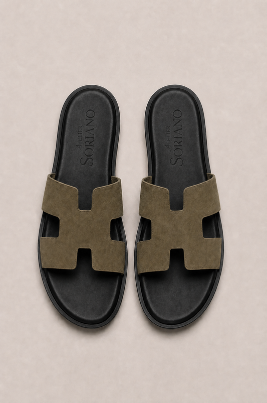 The Soriano Suede Sandal Olive