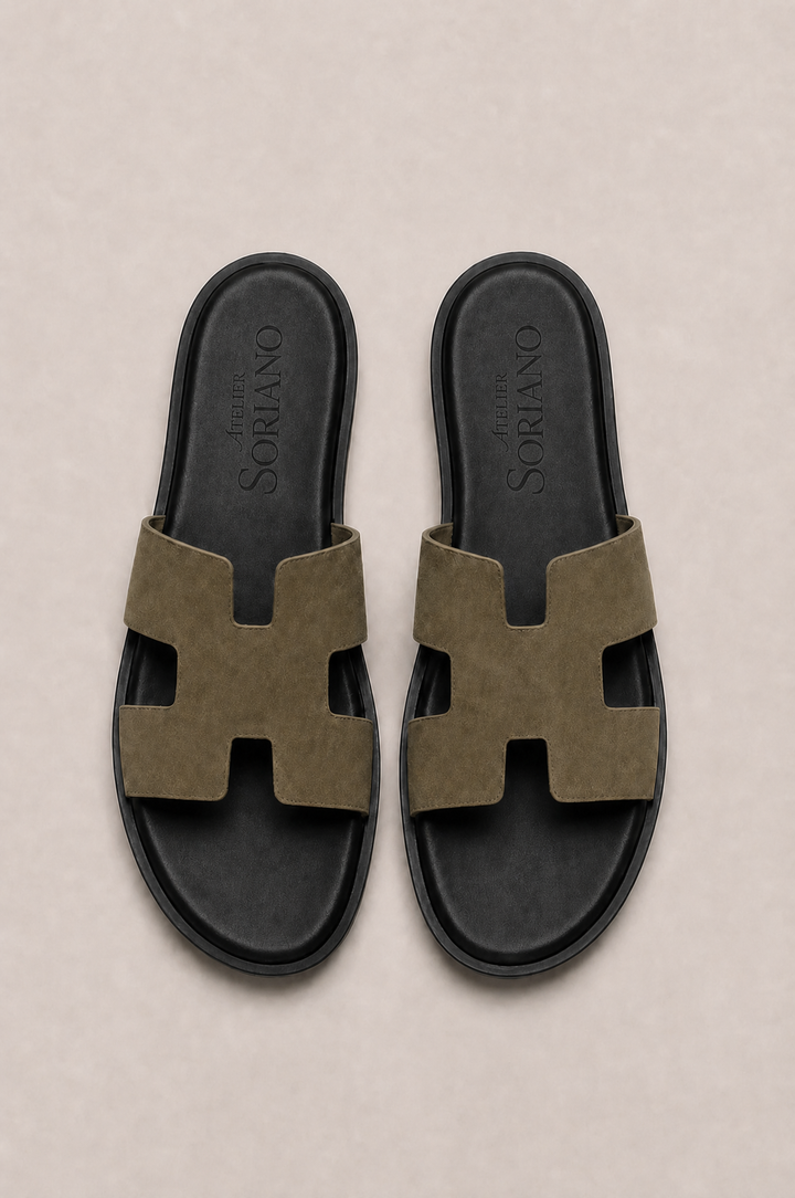 The Soriano Suede Sandal Olive
