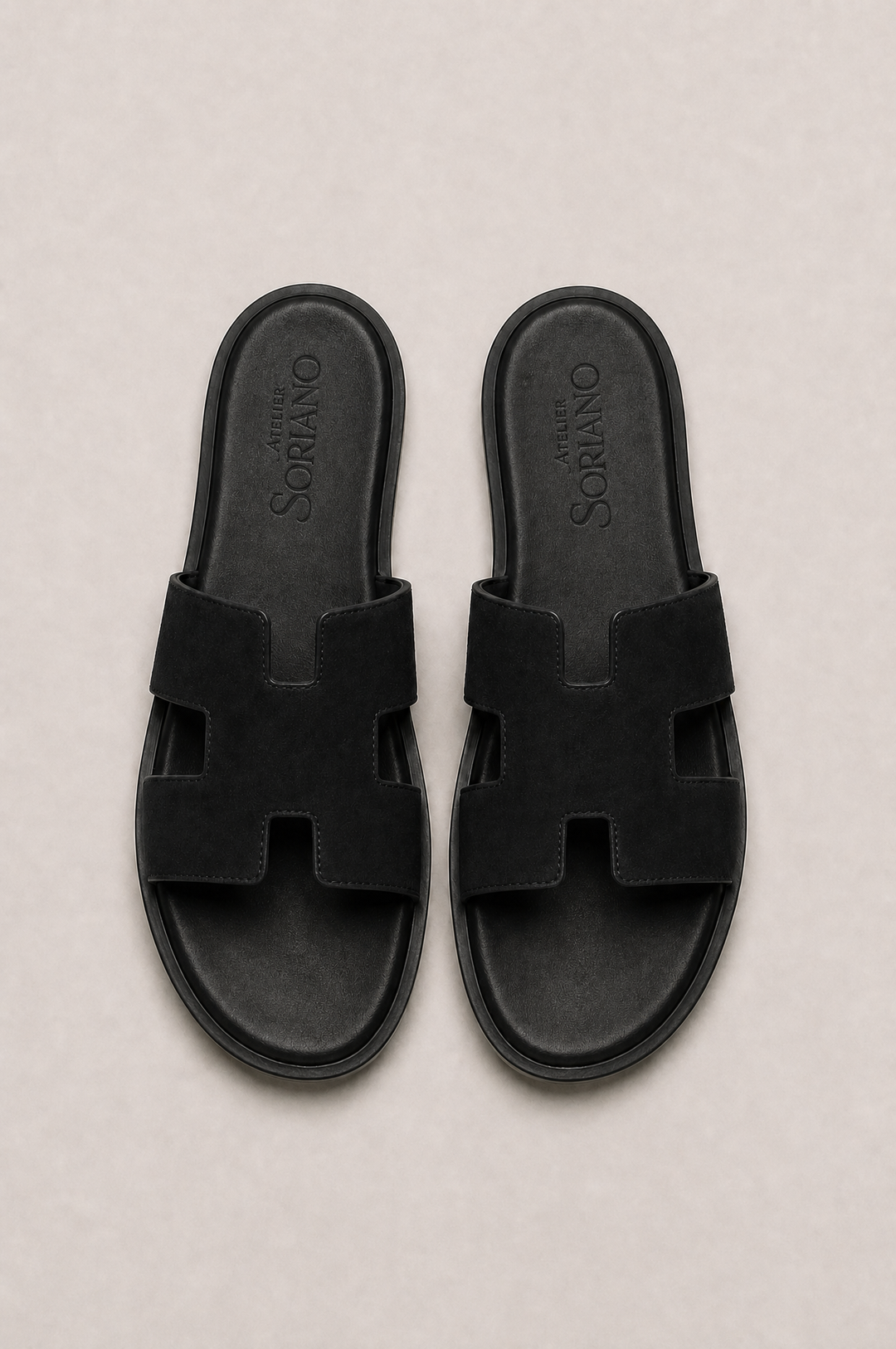 The Soriano Suede Sandal Black