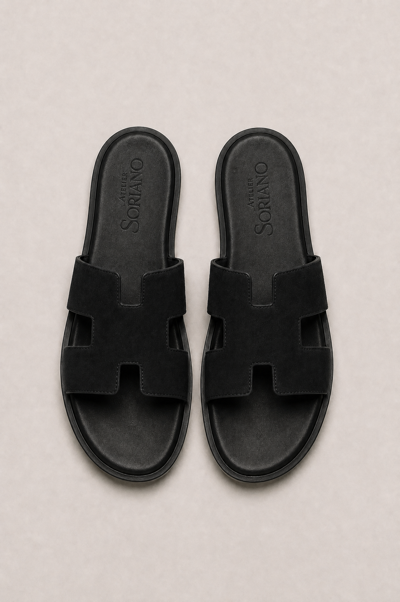 The Soriano Suede Sandal Black