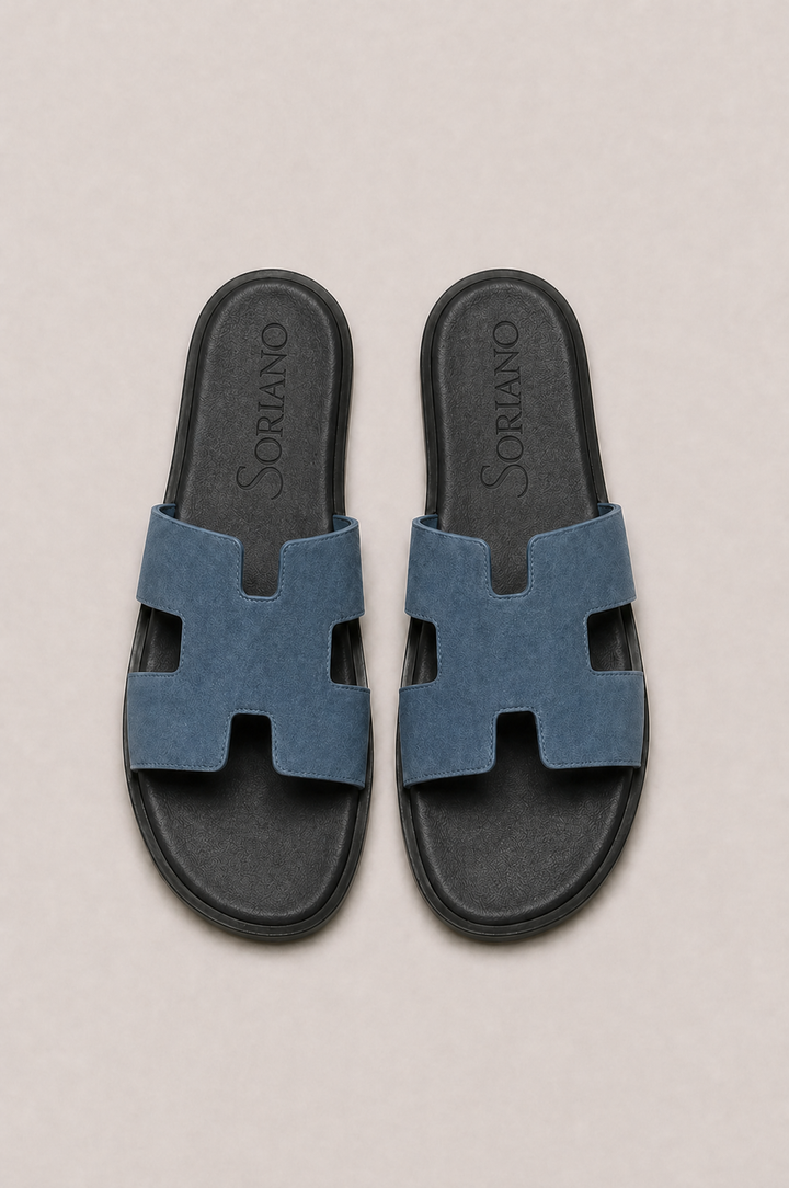 The Soriano Suede Sandal Blue