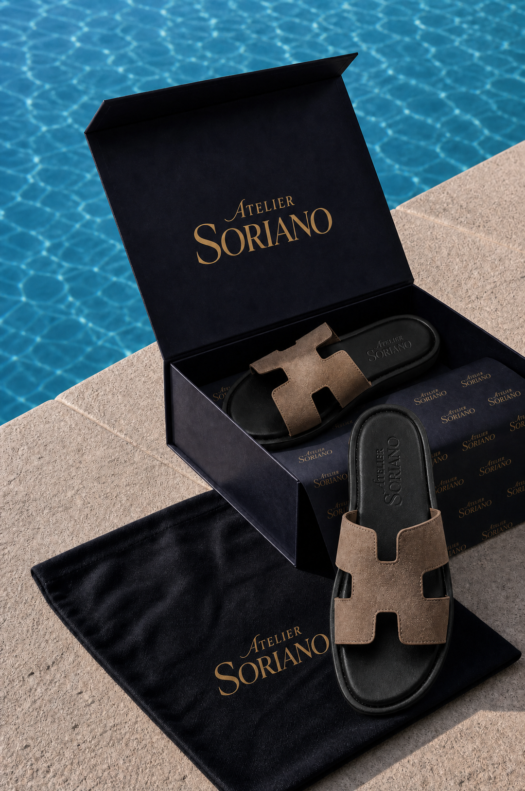 The Soriano Suede Sandal Taupe