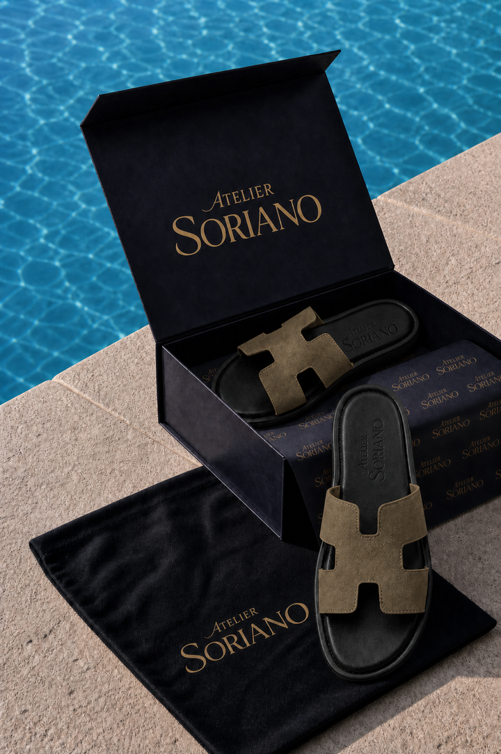 The Soriano Suede Sandal Olive
