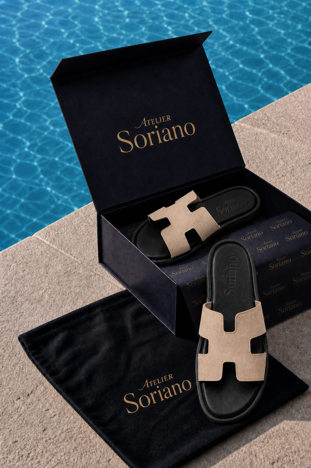 The Soriano Suede Sandal Beige