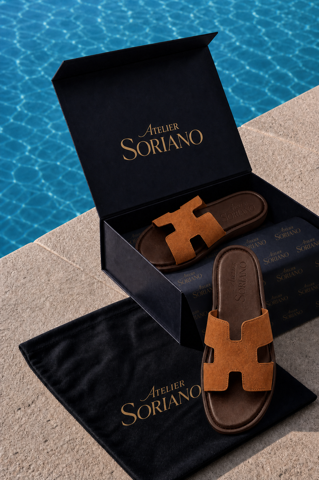 The Soriano Suede Sandal Brown