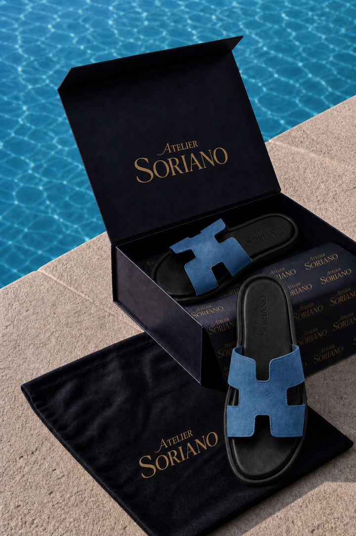 The Soriano Suede Sandal Blue