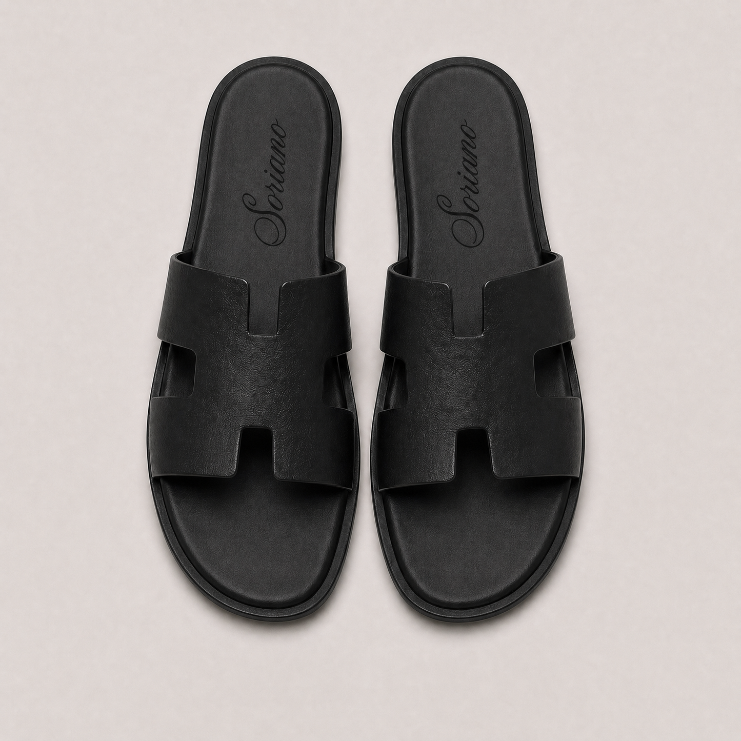 The Soriano Leather Sandal Black