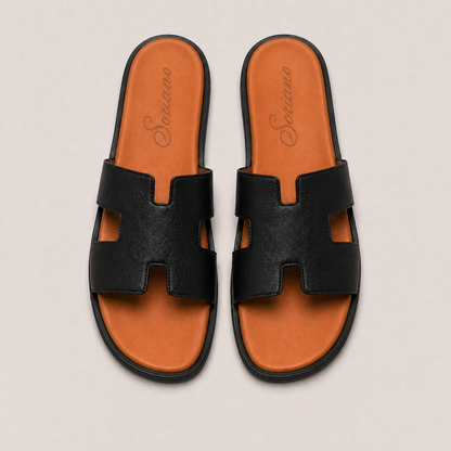 The Soriano Leather Sandal Black/Brown