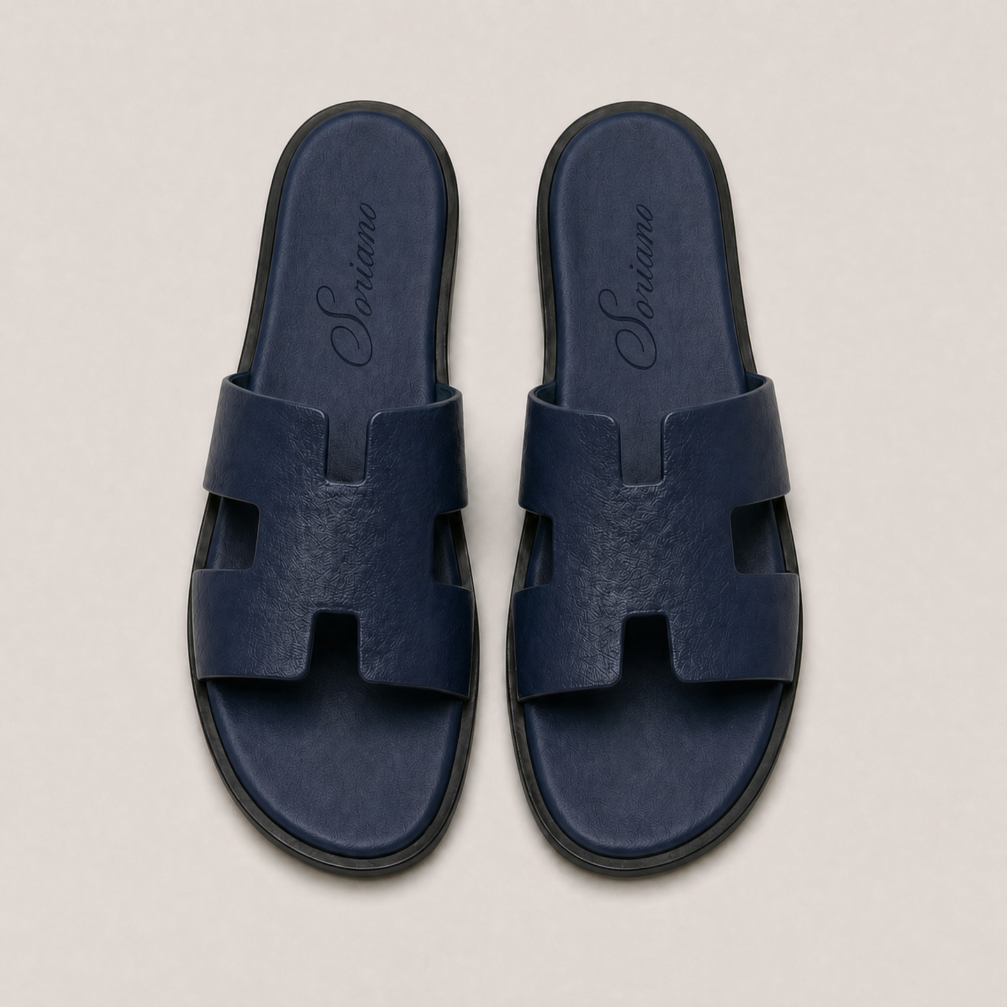 The Soriano Leather Sandal Blue