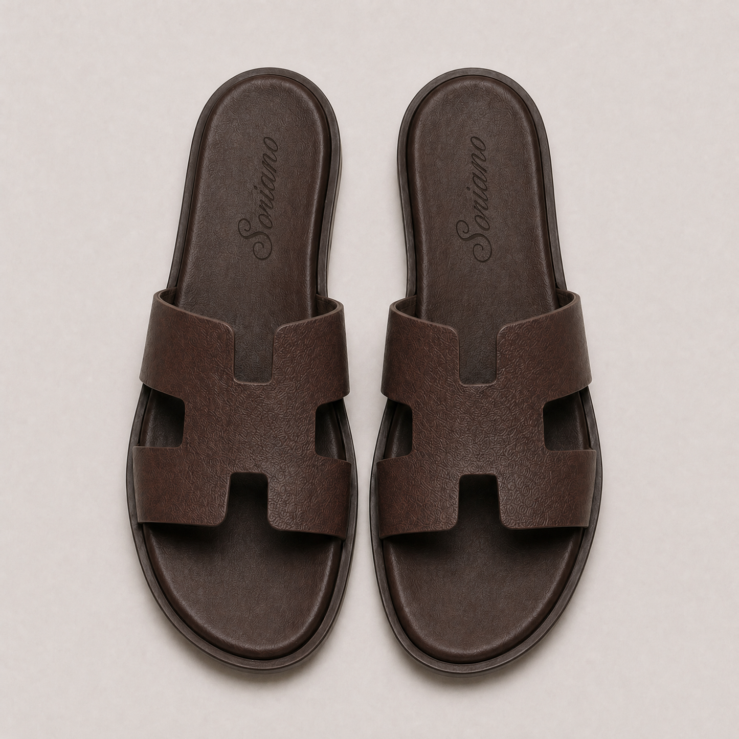 The Soriano Leather Sandal Dark Brown