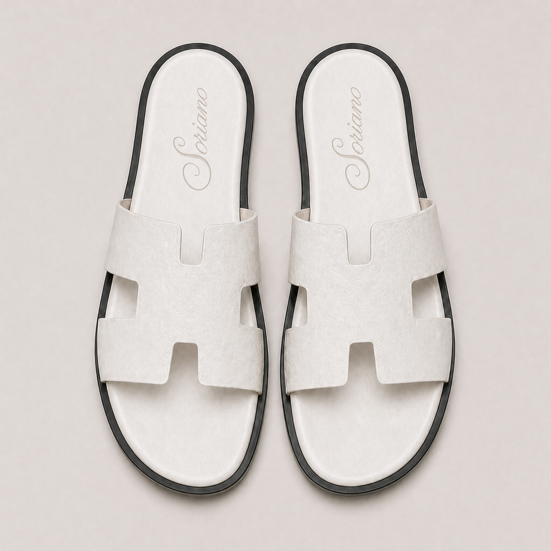 The Soriano Leather Sandal White