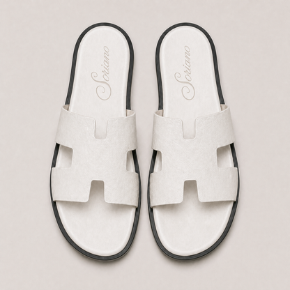 The Soriano Leather Sandal White
