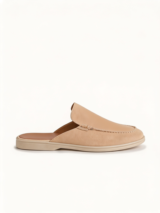The Soriano Milano Suede Mule — Beige