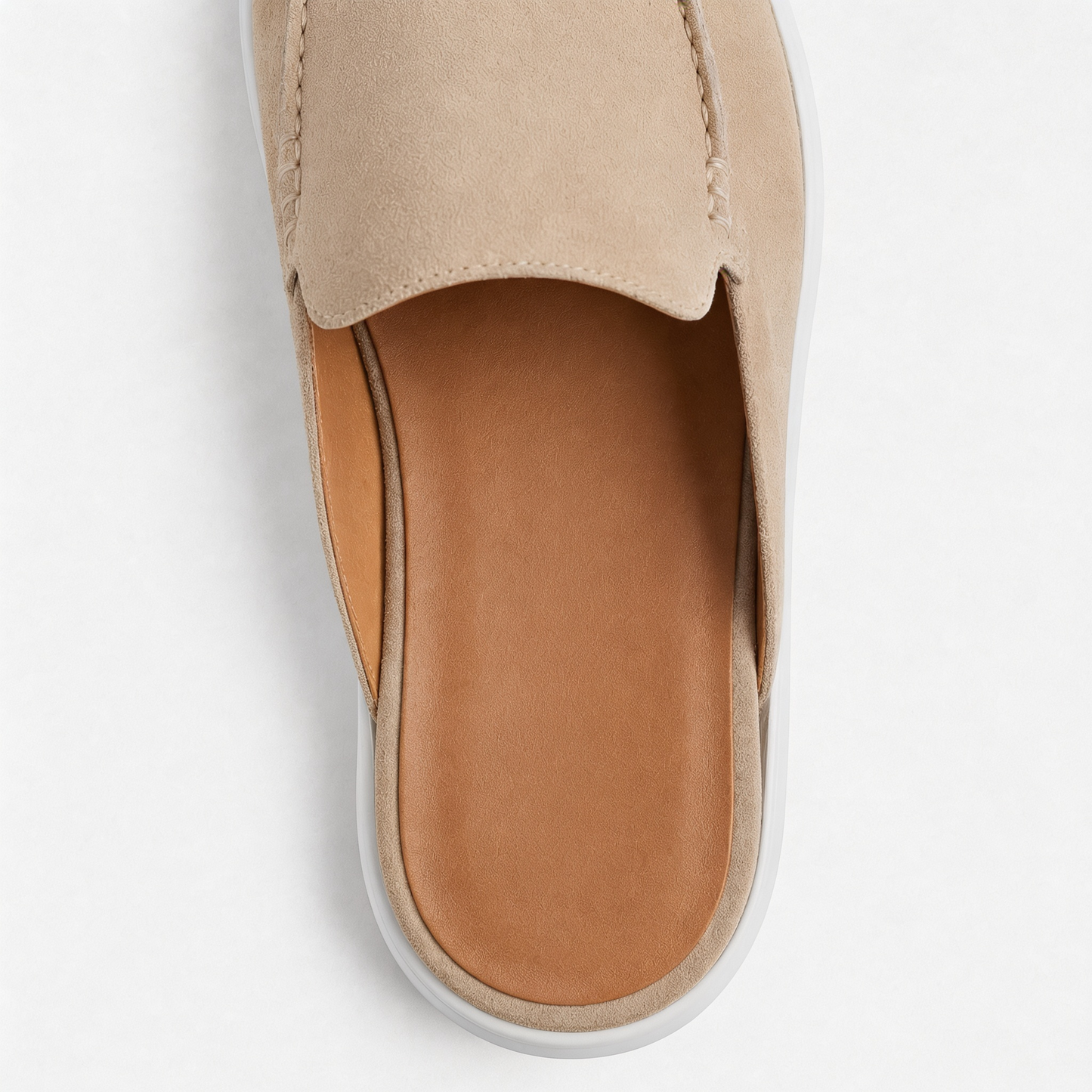 The Soriano Milano Suede Mule — Beige