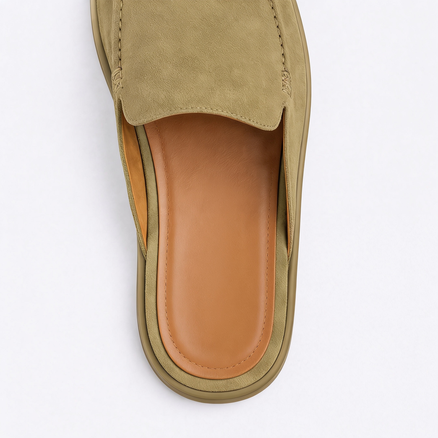 The Soriano Milano Suede Mule — Olive