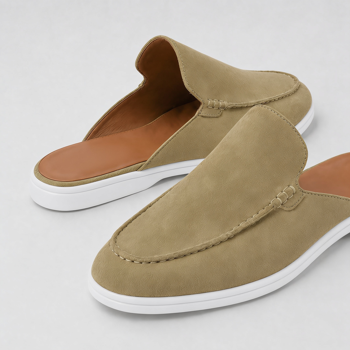 The Soriano Milano Suede Mule — Olive