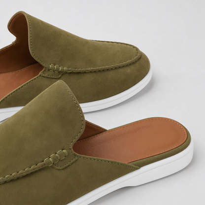 The Soriano Milano Suede Mule — Sage