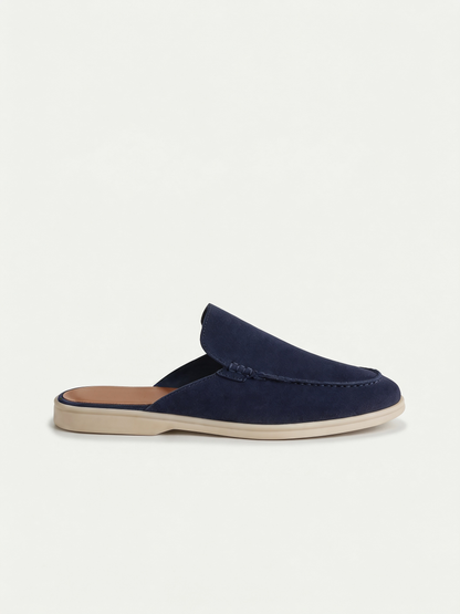 The Soriano Milano Suede Mule — Navy